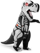 JOYIN LED Skeleton Dinosaur Costume - Adult Inflatable T-Rex Halloween Suit