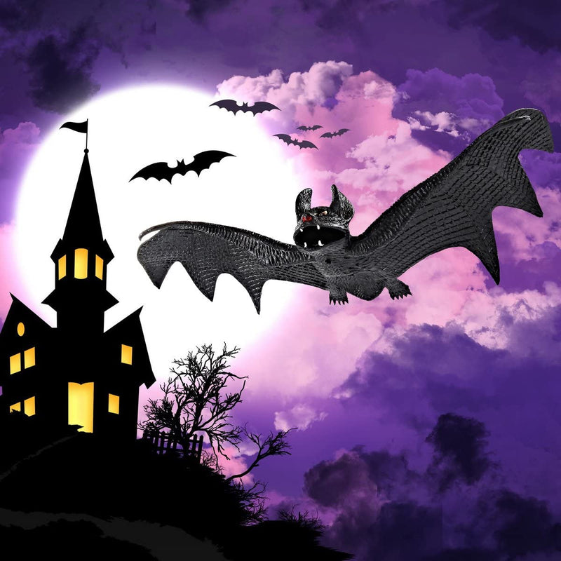 11in Spooky Hanging Bats Decoration, 6 Pcs