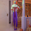 68in Neon Face Hanging Clown Decoration