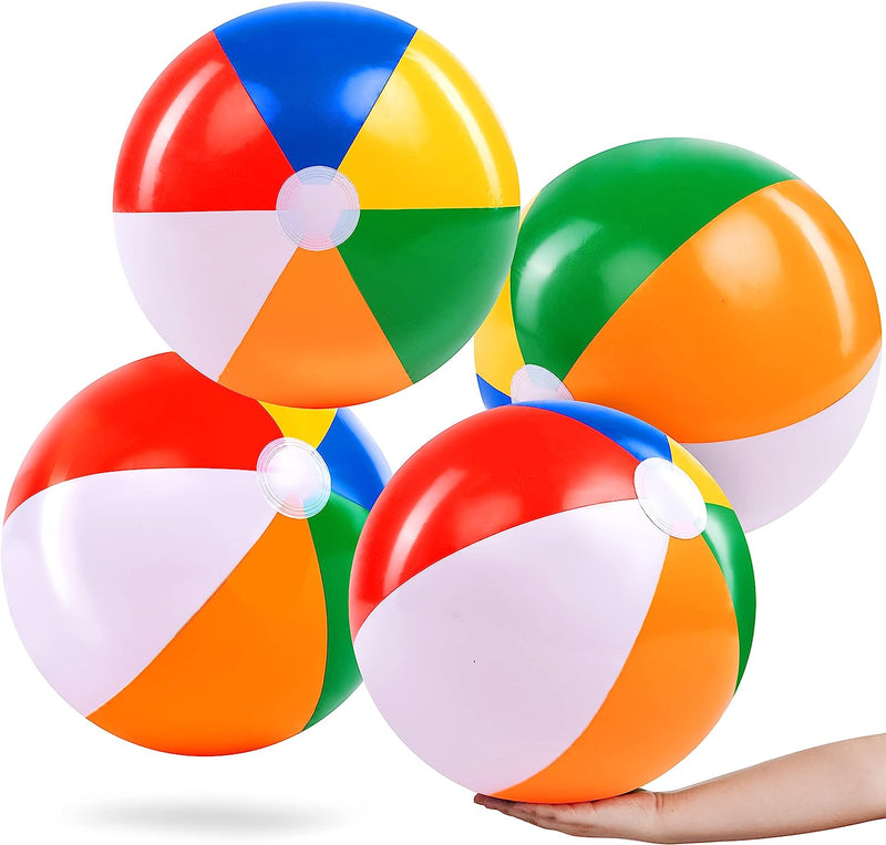 4Pcs Inflatable Beach Balls 20in