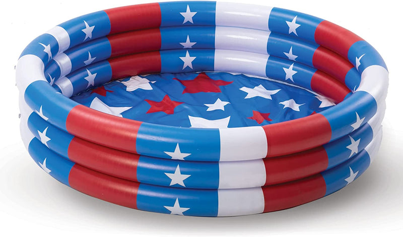 SLOOSH - 45in Star American Flag Inflatable Kiddie Pool, 1 Pack
