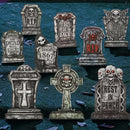 JOYIN 9 PCS Halloween Tombstones - 16" Graveyard Yard Decoration