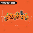 Joiedomi 10 Ft Inflatable Halloween Pumpkin Set with Witch Cat
