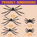 6 Pack Halloween Black Spider Set