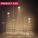 3 Packs Lighted Spiral Christmas Tree Set