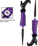 2 Pcs Halloween Light Up Witch Legs, Purple