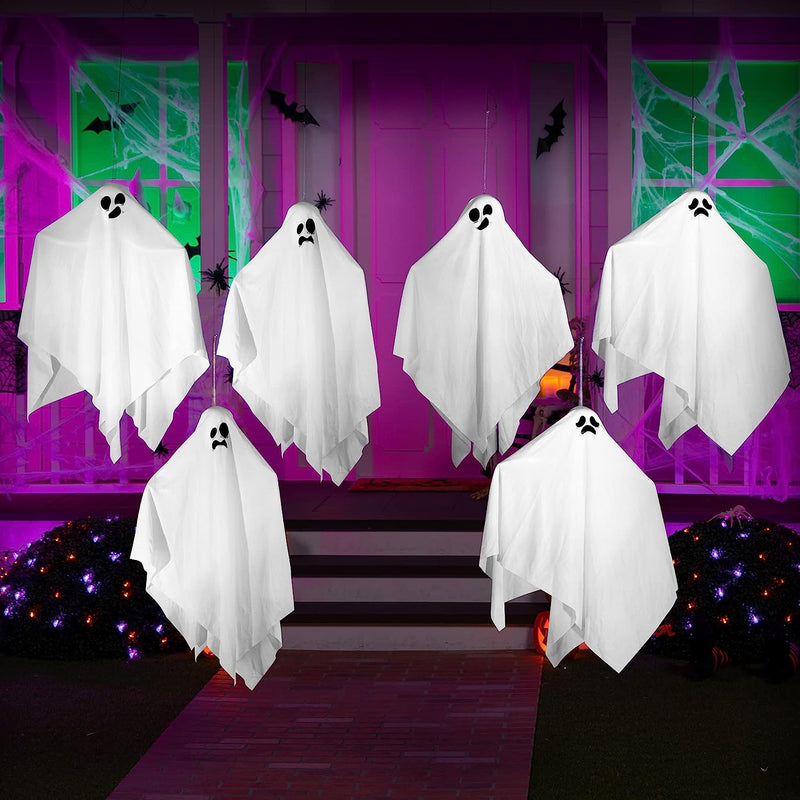 White Ghost with Spring, 6 Pcs