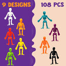 JOYIN 48 PCS Halloween Stretchy Skeletons - Party Favors for Kids
