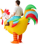 JOYIN Adult Inflatable Chicken Costume - Ride-On Rooster Halloween Outfit