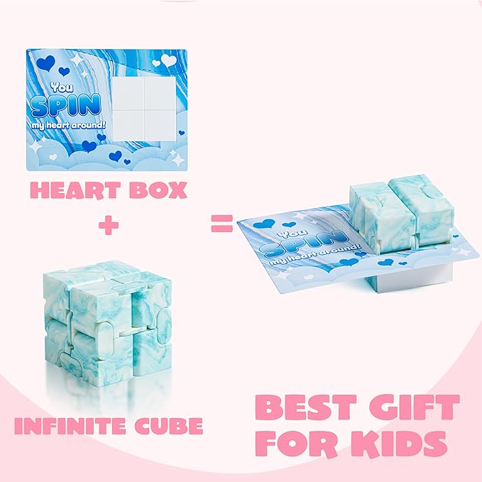 28Pcs Valentine's Day Gift Cards with Infinity Magic Toys