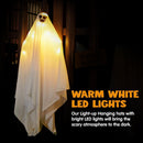 2 Pcs Light-up Hanging White Ghost 35.4in