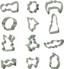 Stainless Steel Biscuit Cutters, 12 Pcs