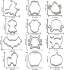 Halloween Stainless Steel Biscuit Molds Cutter Set, 12 Pcs