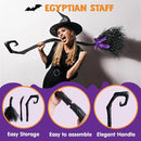 JOYIN 55" Witch Broom with Ribbons - Halloween Costume & Decor Prop