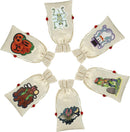 Drawstring Canvas Bags, 12 Pcs