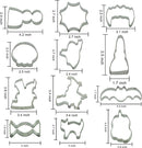 Stainless Steel Biscuit Cutters, 12 Pcs