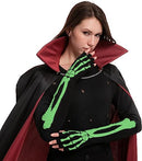 Halloween Fingerless Skeleton Glow in the Dark Gloves, 3 Pairs