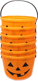 6-pack Trick Or Treat Pumpkin Buckets