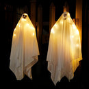 2 Pcs Light-up Hanging White Ghost 35.4in