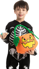 Pumpkin Halloween Plush Bucket with Handle
