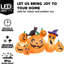 Joiedomi 6 Ft Inflatable Halloween Pumpkin Set with Witch Cat & LED Lights