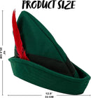 JOYIN Felt Robin Hood Hat with Feather - Classic Costume Accessory