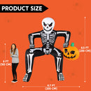 JOYIN 8.5ft Halloween Inflatable Skeleton with LED Pumpkin – Outdoor Yard Decoration