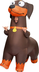 JOYIN Adult Inflatable Dachshund Costume - Blow Up Dog Halloween Suit