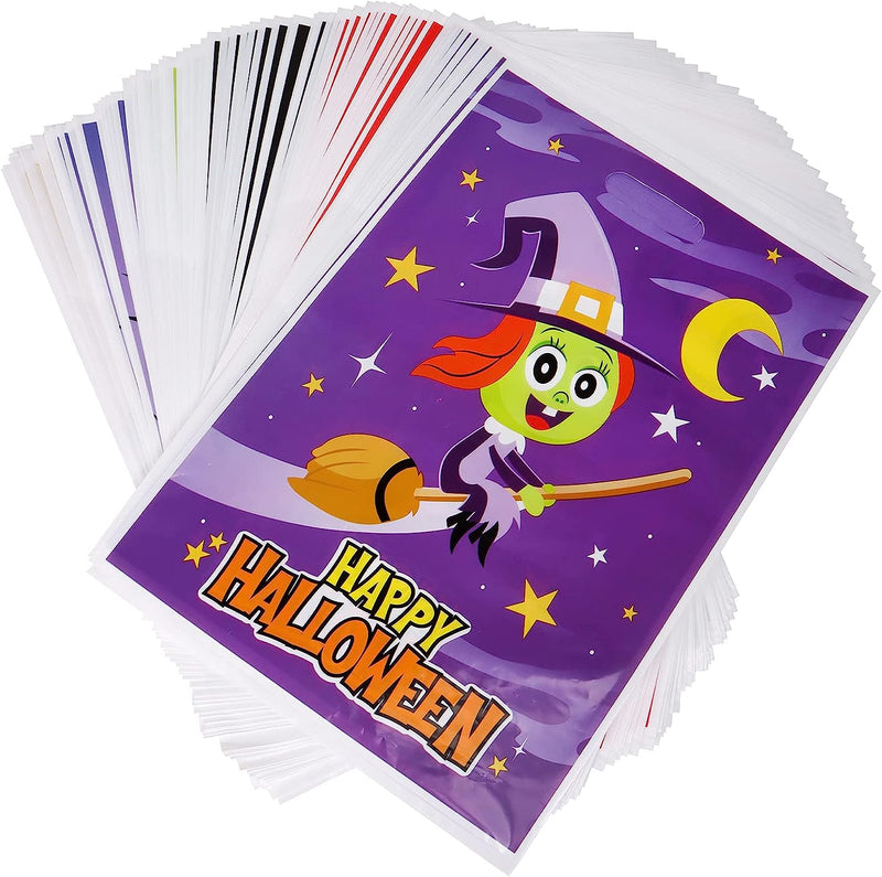 Halloween Character Themed Plastic Candy Bags, 72 Pcs