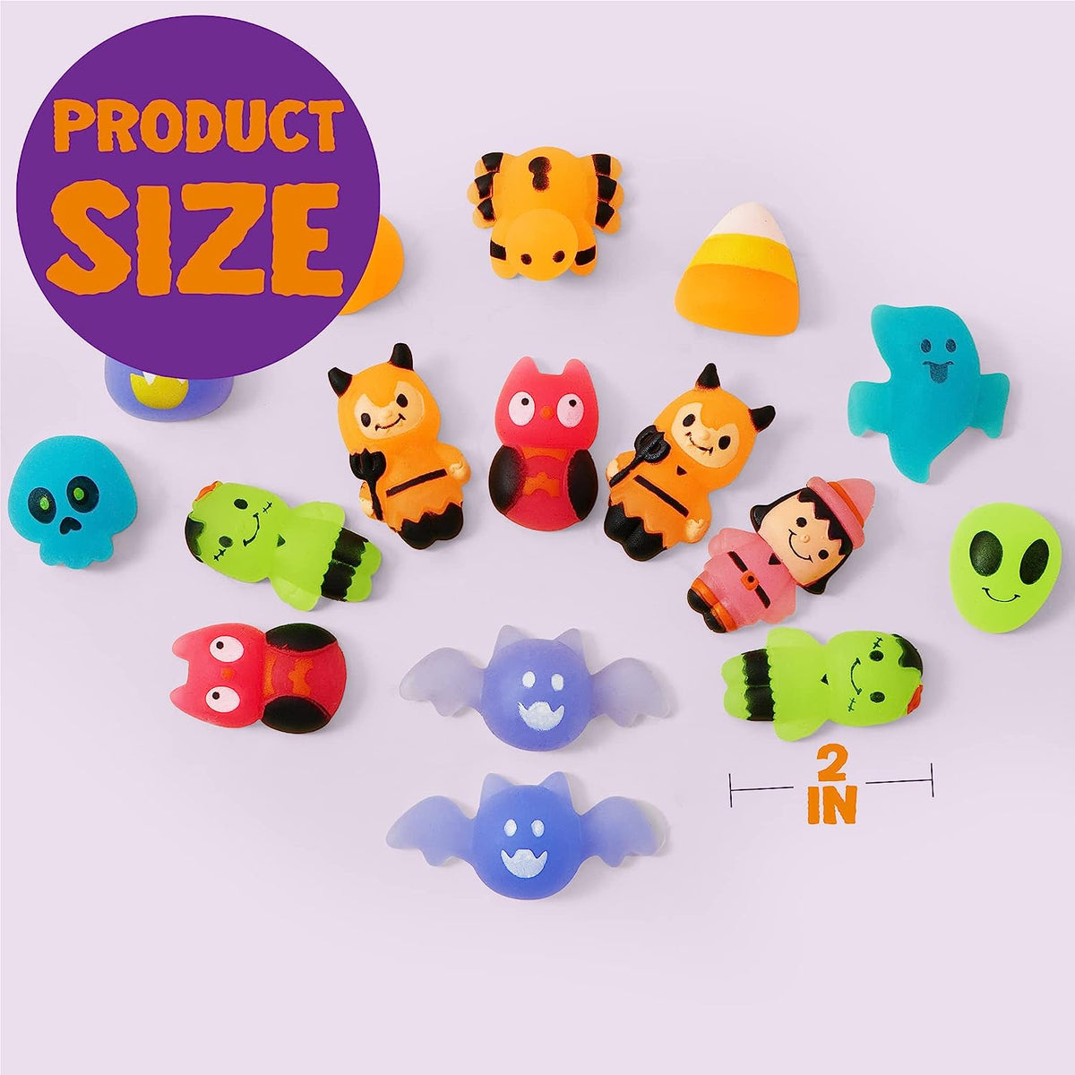 Lot De 24 Jouets Mochi Anti-Stress Halloween – Squishy Sans Bonbons, Designs Fantômes & Citrouilles