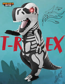 JOYIN LED Skeleton Dinosaur Costume - Adult Inflatable T-Rex Halloween Suit