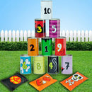 Bean Bag Toss Game with Tin Cans, 13 Pcs