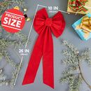 12PCS Christmas Red Velvet Bows, Christmas Wreath Bows