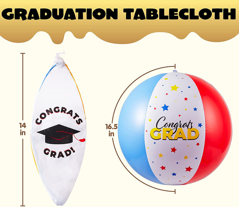 12Pcs Graduation Inflatable Beach Balls, 12in