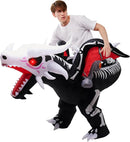 JOYIN LED Dragon Skeleton Inflatable Costume - Adult Ride-On Blow Up Suit