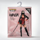 Women Ninja Costume 2 Pcs Set with Mask, Adult Halloween Ninja Outfit for Cosplay Party