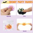 JOYIN 24 Pcs Halloween Mochi Squishy Toys with Gift Bags