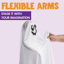 2 Pcs Light-up Hanging White Ghost 35.4in