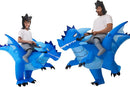 JOYIN Inflatable Ice Dragon Costume - Blue Ride-On Blow Up Halloween Suit