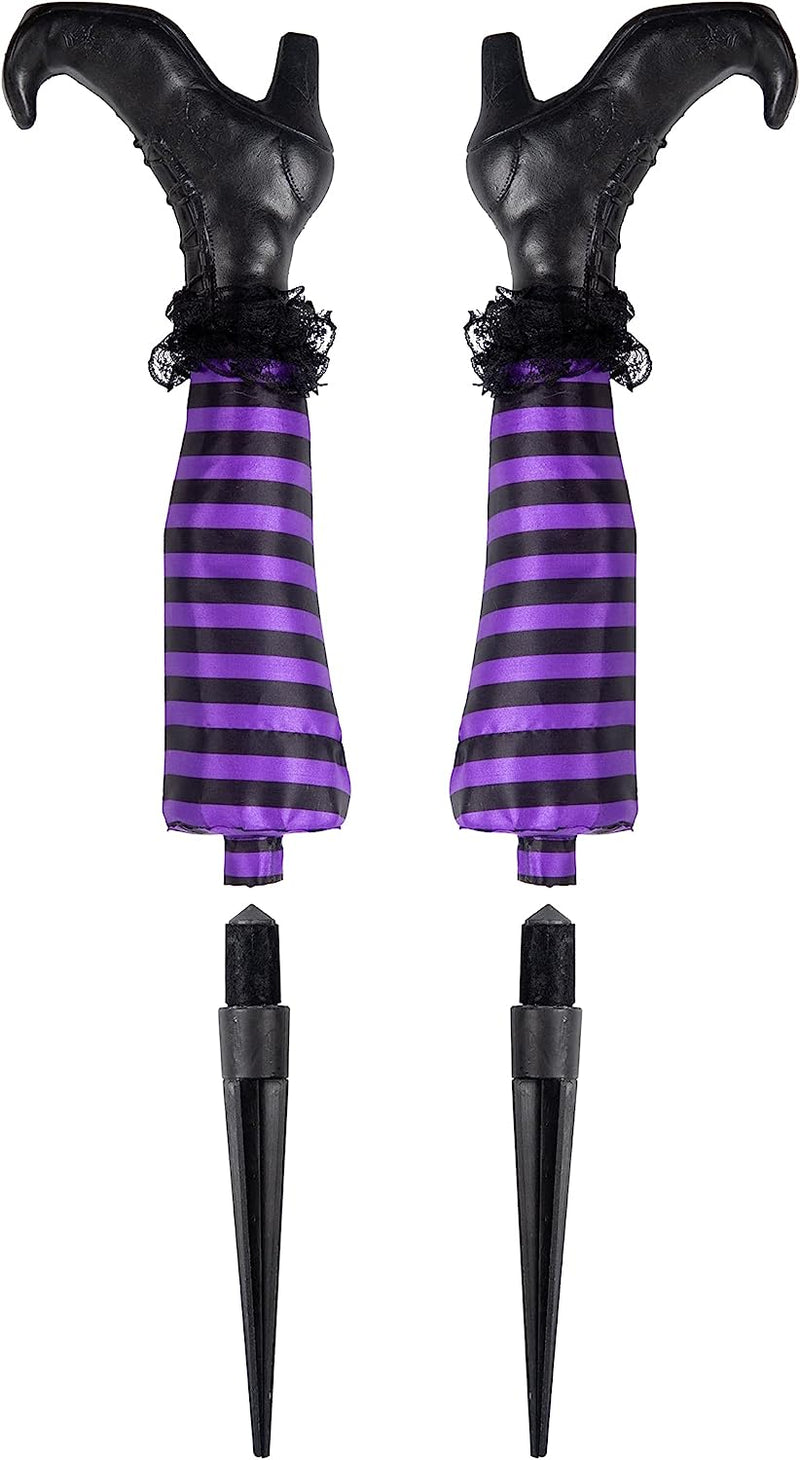 2 Pcs Halloween Light Up Witch Legs, Purple