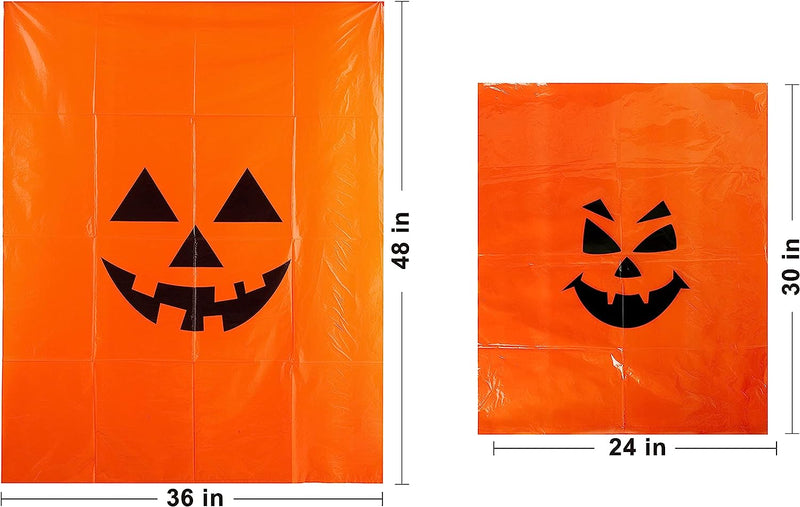 Halloween Plastic Leaves Bag for Yard, 6 Pcs