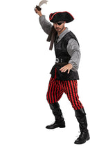 JOYIN Men's Halloween Pirate Costume with Shirt, Vest & Hat