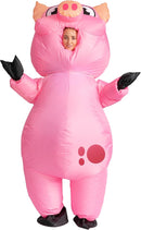 JOYIN Adult Inflatable Pig Costume - Full Body Pink Blow Up Halloween Suit