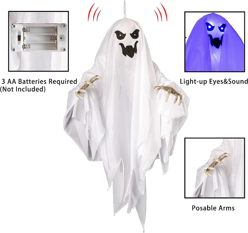 Halloween Animated Hanging Ghost Decoration