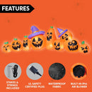 Joiedomi 12.5 Ft Inflatable Halloween Pumpkin Set with Witch Hat & LED Lights