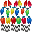 72Pcs 48 Bulb Shaped Magnets Christmas Car Refrigerator Decorations