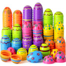 72Pcs 3.15in Colorful Plastic Easter Eggs for Easter Egg Hunt