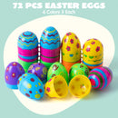 72Pcs 3.15in Colorful Plastic Easter Eggs for Easter Egg Hunt