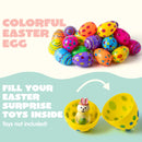 72Pcs 3.15in Colorful Plastic Easter Eggs for Easter Egg Hunt