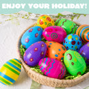 72Pcs 3.15in Colorful Plastic Easter Eggs for Easter Egg Hunt